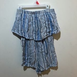 Rue21 Strapless Striped Romper